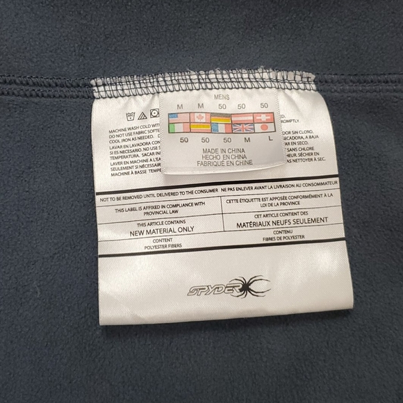 Spyder full zipper gray embroidered jacket size M - Picture 9 of 11